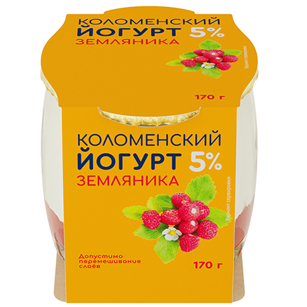 Йогурт Коломенский 5% земляника 170г