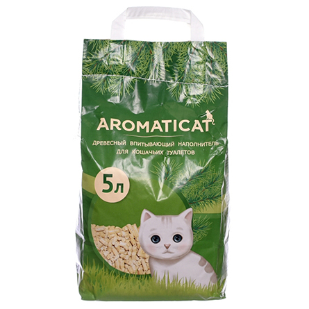 Наполнитель для кошек AromatiCat древесный 3кг