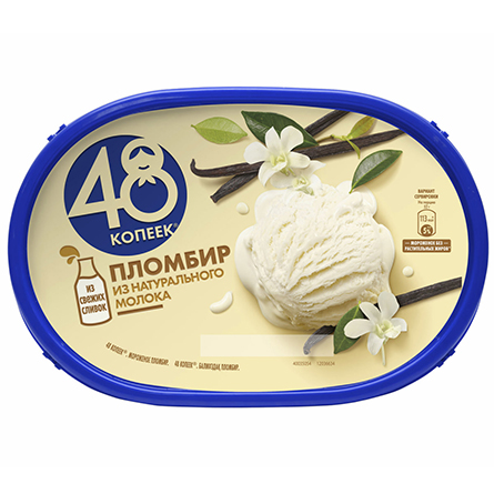 Мороженое 48 копеек Ваниль ванна 432г