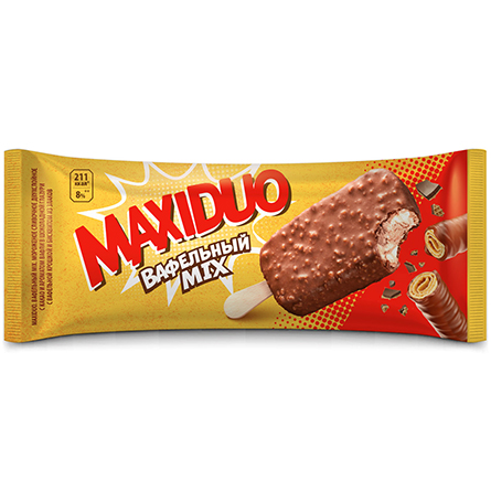 Мороженое Maxiduo вафельный mix 63г