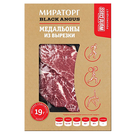 Медальоны из вырезки мраморной говядины 340г