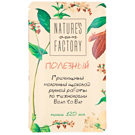 Шоколад гречишный Natures Factory молочный 20г