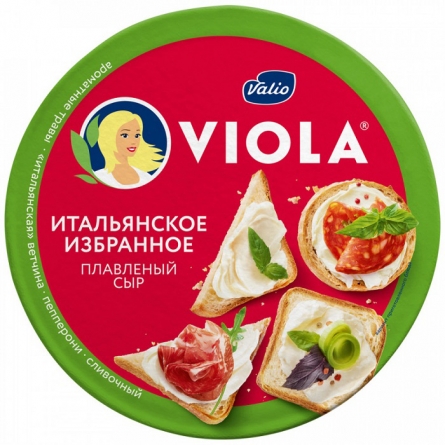 Сыр плавленый Valio Viola Итальянское ассорти (сливочный, пепперони, ароматные травы и итальянская ветчина) 45% 130г 