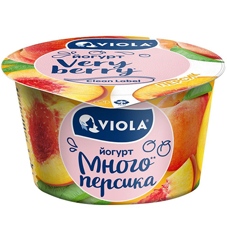 Йогурт Виола Персик 2,6% 180г