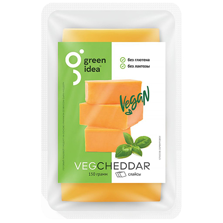 Сыр растительный Green Idea Чеддер нарезка 150г