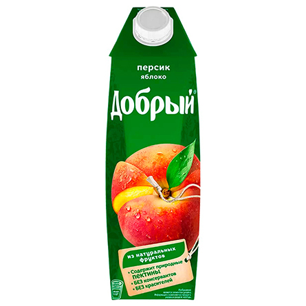 Нектар Добрый Персик/яблоко 1л