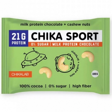 Шоколад молочный с кешью CHIKALAB 100г
