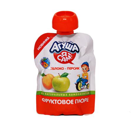 Пюре Агуша яблоко, персик 90г 