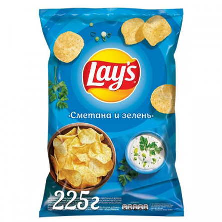 Чипсы картофельные Lay's Сметана и зелень 225г