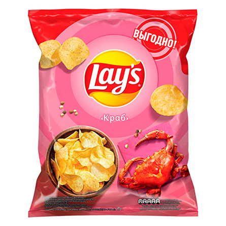 Чипсы картофельные Lay's Краб 225г