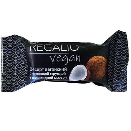 Десерт веганский Regalio vegan кокос-шоколад-глазурь 40г