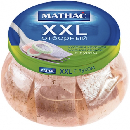 Сельдь с луком кусочки XXL Матиас 260г
