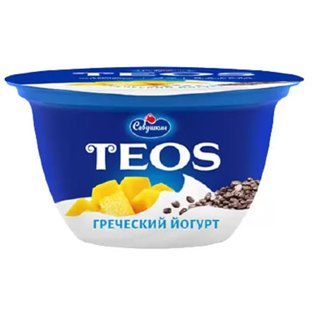 Йогурт греческий манго-чиа 2% Teos 140г