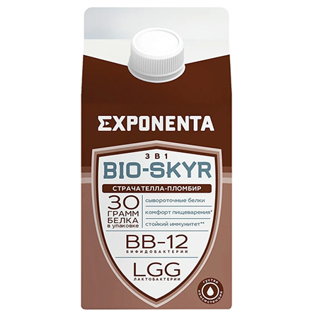 Напиток кисломолочный Exponenta Bio-Skyr страчателла-пломбир 500г