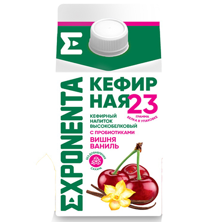 Напиток кефирный Exponenta вишня-ваниль 450г