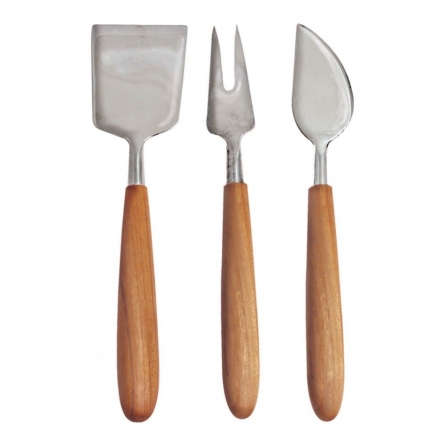 Набор ножей для сыра Be Home Teak&Steel 3 предмета, цвет бежевый 25-02