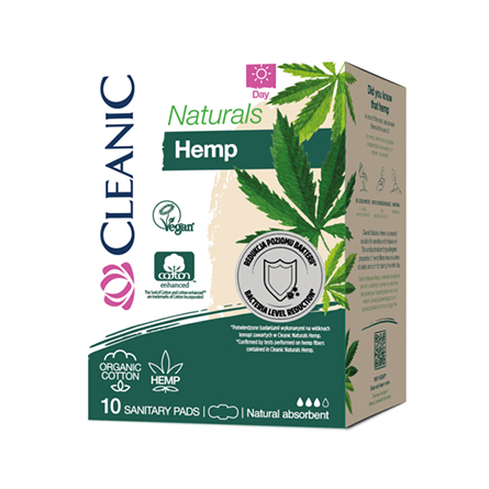 Прокладки гигиенические дневные Cleanic Naturals Hemp 10шт