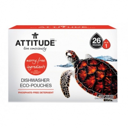 Эко-Средство ATTITUDE для мытья посуды в посудомойке 26шт