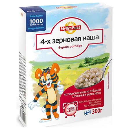 Каша 4-х Зерновая Myllyn Paras 300г