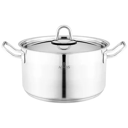 Кастрюля с крышкой нержавеющая сталь Agness 22x12см 4,2л