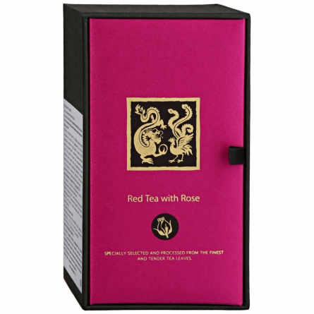 Чай красный ЛунФэн Дракон и Феникс Red Tea with Rose с розой 100г