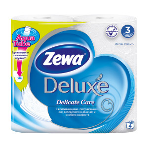 Туалетная бумага Zewa Deluxe белая 3сл. 4рул