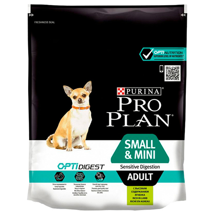 Корм для собак Pro Plan Adult Small&Mini Sensitive Digestion ягненок 700г