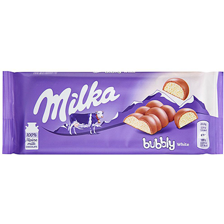 Шоколад Milka Bubbly White молочный 95г