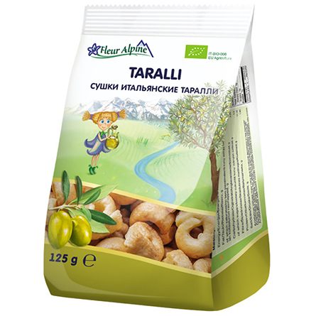 Сушки для детей Fleur Alpine Organic на оливковом масле Таралли 125г