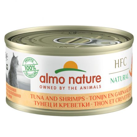 Almo Nature (консервы) консервы для кошек с тунцом и креветками, 75% мяса 70г