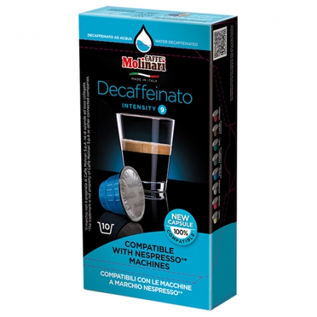 Кофе в капсулах Nespresso Molinari Decaffeinato (без кофеина) 10шт