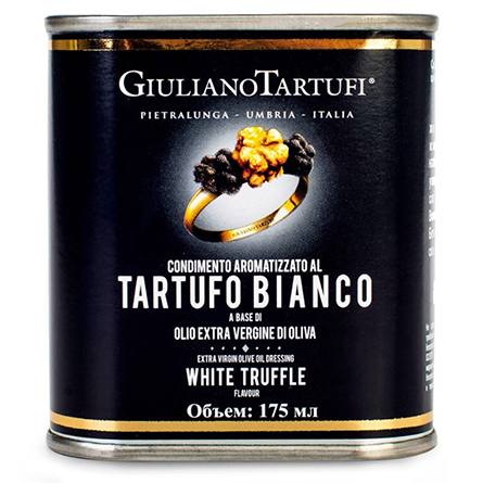 Масло оливковое ароматизированное белым трюфелем Extra Virgin GiulianoTartufi 175мл