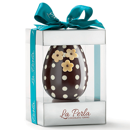 Яйцо LaPerla Pois яйцо в горошек из темного шоколада 200г