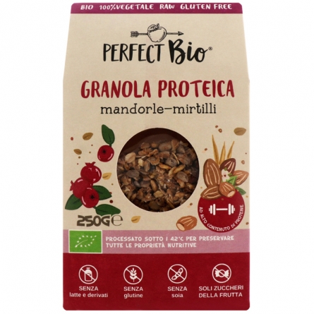 Гранола Perfect Bio с миндалем и черникой 250г