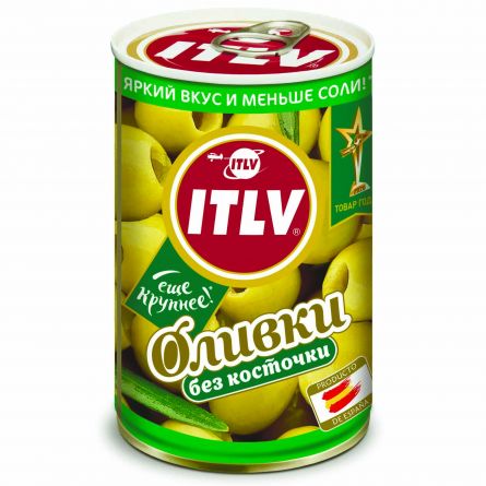Оливки без косточки зеленые ITLV 314 мл