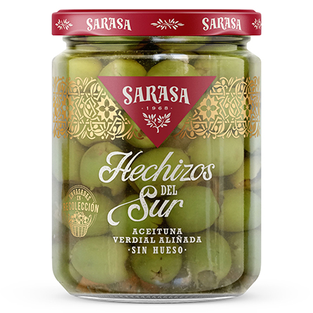 Оливки зеленые без косточки Hechizos del Sur Sarasa 410г