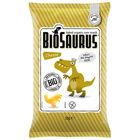 Снэки кукурузные Biosaurus с сыром 50г 
