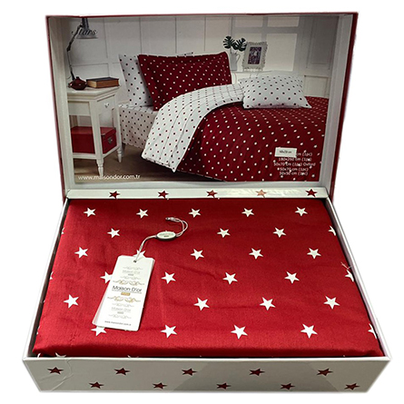 Комплект постельного белья STARS 1,5сп. 160*220 красный