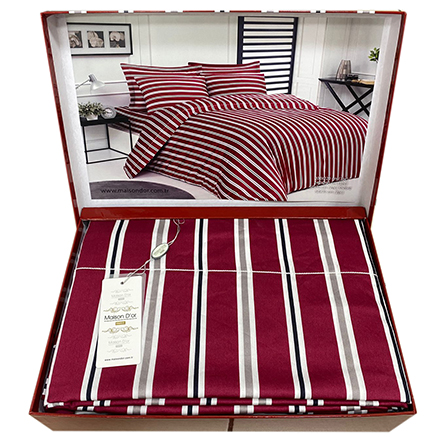 Комплект постельного белья REVAN размер евро цвет сатин красный