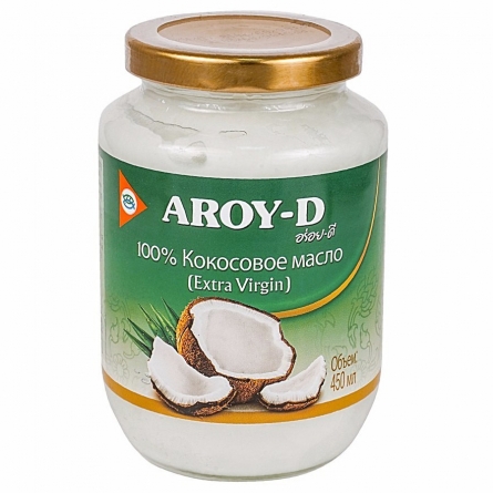 Масло кокосовое 100% extra vergin Aroy-D 450мл
